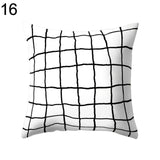 Black and White Geometric Throw Pillow Case