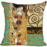 Modern Gustav Klimt Print Soft Polyester Decprative Pillowcase