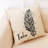 Natural Linen Cotton Fashion Throw Pillow Case