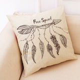 Natural Linen Cotton Fashion Throw Pillow Case