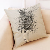 Natural Linen Cotton Fashion Throw Pillow Case
